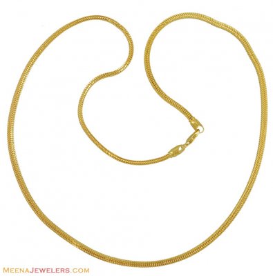22K Mens Necklace Chain (24 Inch) ( Men`s Gold Chains )