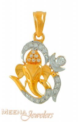 22kt Vinayaka pendant with OM ( Ganesh, Laxmi and other God Pendants )