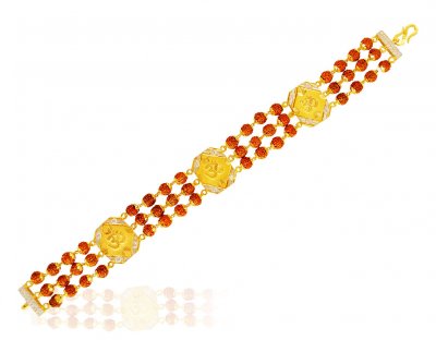 Rudraksh Gold Bracelet ( Men`s Bracelets )