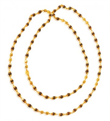 22K Gold  Brown Tulsi Mala 26IN ( 22Kt Long Chains (Ladies) )