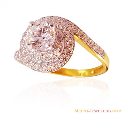 Exclusive CZ Solitaire 22K Ring ( Ladies Signity Rings )