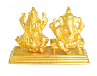 Gold Laxmi and Ganesh Murti ( Ganesh, Laxmi, Krishna and other Gods )