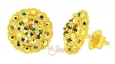 Gold Tops with enamel work ( 22 Kt Gold Tops )