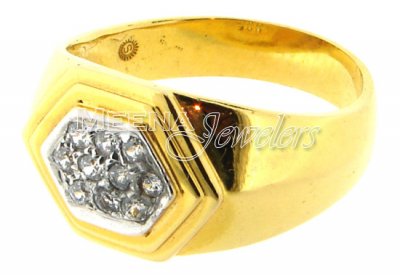 Mens Signity Ring (22Kt Gold) ( Mens Signity Rings )