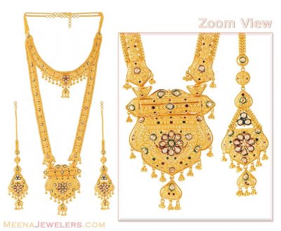 22K Patta Set (Indian Bridal Necklace) ( Bridal Necklace Sets )