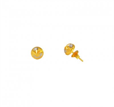 22kt Gold Studs Earrings For Girls ( 22 Kt Gold Tops )
