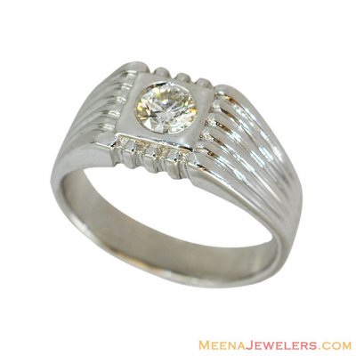 White Gold Mens Diamond Ring 18K ( Diamond Rings )