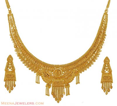Gold Necklace Set in 22k ( 22 Kt Gold Sets )