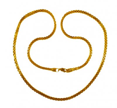 22 Karat Gold Chain (24 Inch) - ChPl24081 - 22K Gold 24 Inches long ...