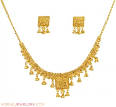 Gold Light Necklace and Earrings ( Light Sets )