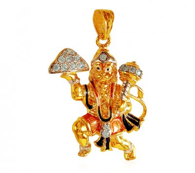 22Kt Gold Hanuman Pendant ( Ganesh, Laxmi and other God Pendants )