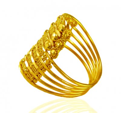 22kt Gold Fancy Ladies Ring ( Ladies Gold Ring )