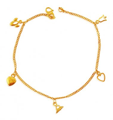 14k Gold Vermeil Mini Hanging Coin Bracelet  Carrie Elizabeth