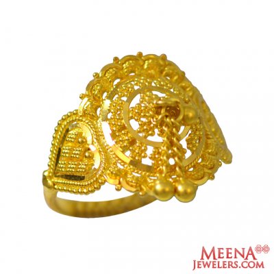 22Kt Gold Fancy Ladies Ring ( Ladies Gold Ring )