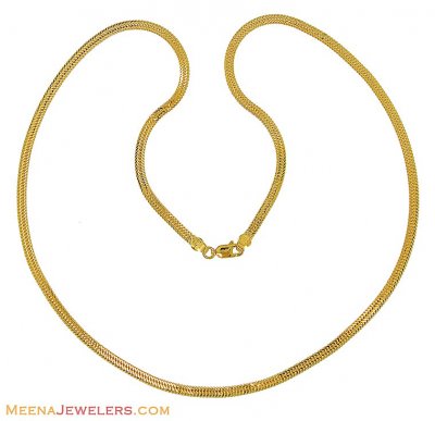 22K Yellow Gold Chain (22 Inch) ( Men`s Gold Chains )