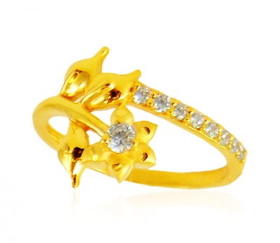 22K Gold Star Signity Ring ( Ladies Signity Rings )