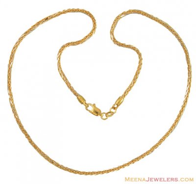 22Kt Gold Chain (16 Inches) ( Plain Gold Chains )
