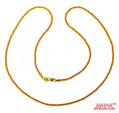 22K Gold Fancy Rope Chain ( Plain Gold Chains )