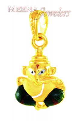 Designer Ganesh Pendant (22K Gold) ( Ganesh, Laxmi and other God Pendants )