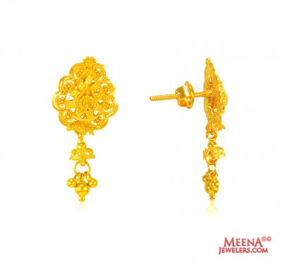 Gold Top Earrings ( 22 Kt Gold Tops )