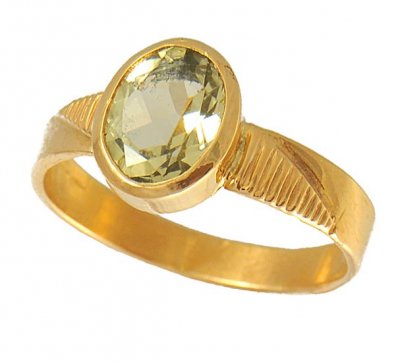 Citrine Birthstone 22K Gold Ring ( Astrological BirthStone Rings )