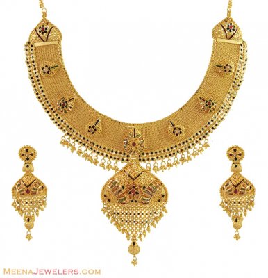 22K Gold Exclusive Necklace Set ( Bridal Necklace Sets )