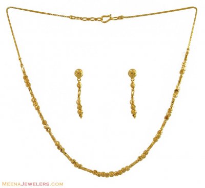 22k Gold  Necklace Set ( Light Sets )