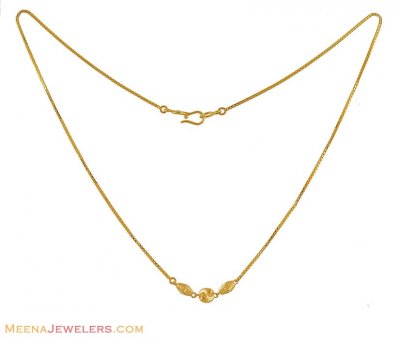 Gold Simple Dokia Chain ( 22Kt Gold Fancy Chains )