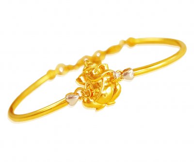 22k Gold Ganesha Bracelet  ( Ladies Bracelets )