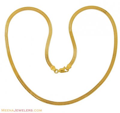 Indian Gold Chain (16 Inch) ( Plain Gold Chains )