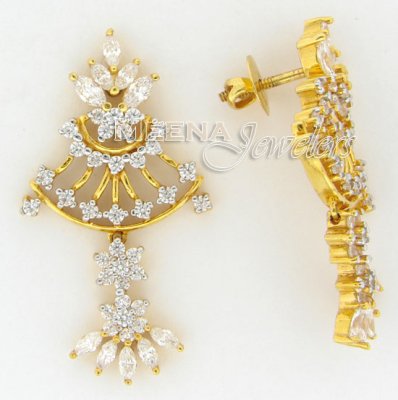 22 Kt Gold Signity Earrings ( Exquisite Earrings )