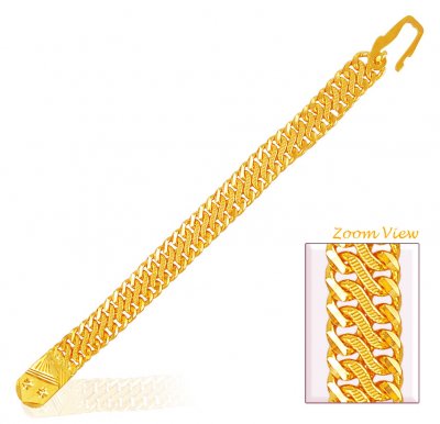 22K Yellow Gold Mens Bracelet  ( Men`s Bracelets )
