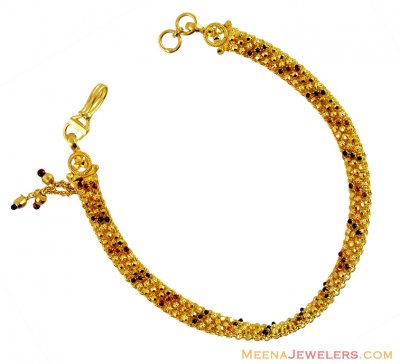 Meenakari Bracelet Fancy 22k Gold  ( Ladies Bracelets )