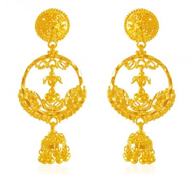 22K Gold Fancy Earrings ( 22Kt Gold Fancy Earrings )