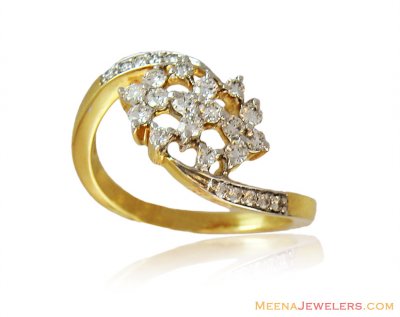 Yellow Gold 18K Fancy Diamond Ring  ( Diamond Rings )