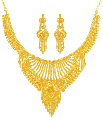 22K Necklace Earring Set ( 22 Kt Gold Sets )
