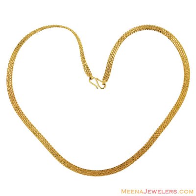 22k Fancy Flat Chain(19 Inches) ( Men`s Gold Chains )