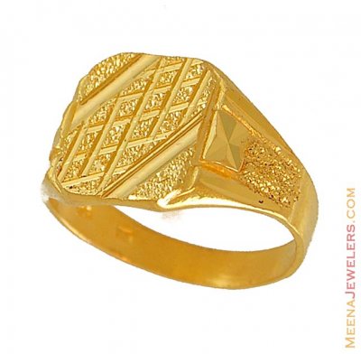 22 Karat gold mens ring - RiMs6593 - 22 karat gold Mens ring with ...