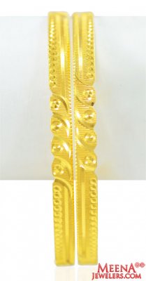 22Karat Gold Machine Bangle (2 Pcs) ( Gold Bangles )