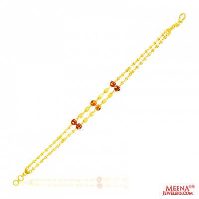 22Kt Gold Fancy  Meenakari Bracelet ( Ladies Bracelets )