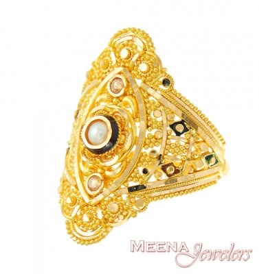 22Kt Indian Bridal Ring ( Ladies Gold Ring )