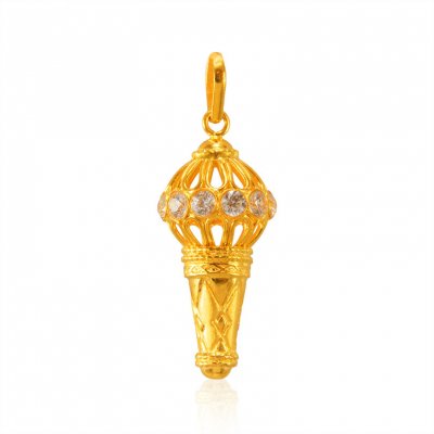 22Kt Gold Hanuman Gada  Pendant ( Ganesh, Laxmi and other God Pendants )