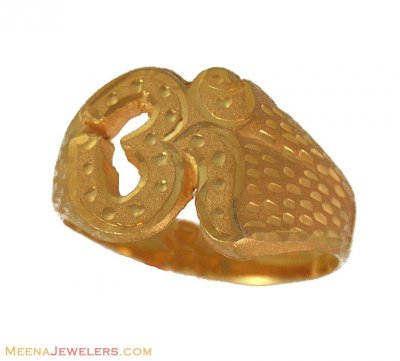 22 Karat Holy Om Ring  ( Religious Rings )