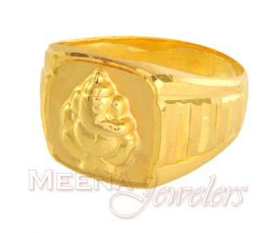 22kt Gold ring with Lord Ganesh ( Religious Rings )