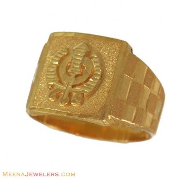 Religious Khanda Ring (22Kt) ( Religious Rings )