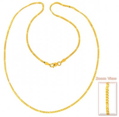 22K Foxtail Chain (18 Inch) ( Plain Gold Chains )