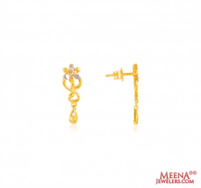 22k Gold Hanging Earrings  ( 22Kt Gold Fancy Earrings )
