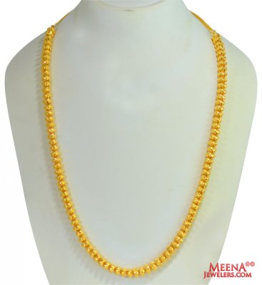 22 kt Exclusive Long Chain - ChLo25233 - 22 kt gold designer hollow ...