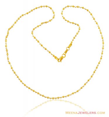 22k Two Tone Ball Chain  ( 22Kt Gold Fancy Chains )