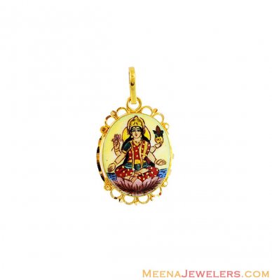 22k Laxmi Pendant In Gold ( Ganesh, Laxmi and other God Pendants )